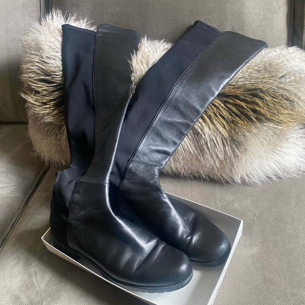 Stuart Weitzman Elegant Black Over the Knee Boots